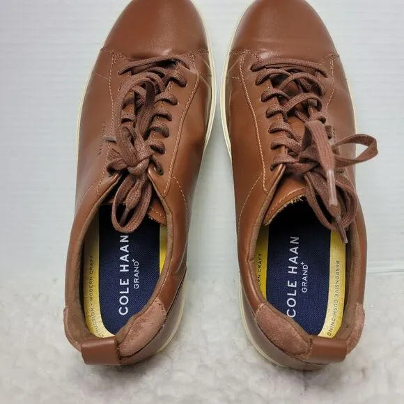 Cole Haan Grand   Crosscourt Men's Size 10.5 Brown Leather Sneakers Shoes