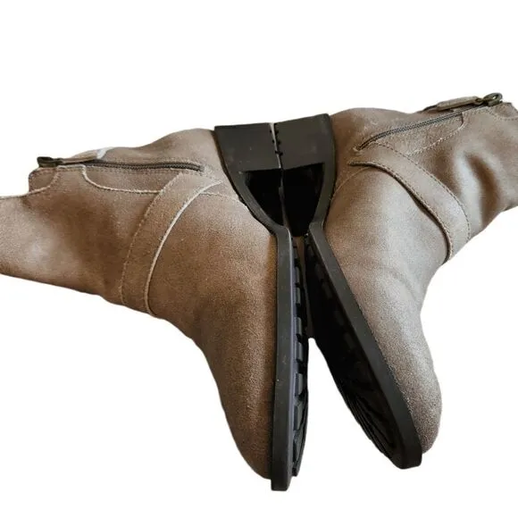 Cole Haan Taupe Suede Ankle Boots Size 8