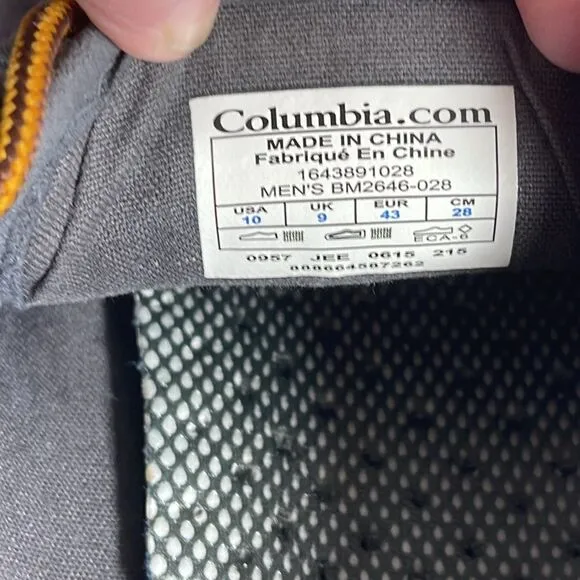 Columbia Vulc N Vent Camp 4 Grey Suede Casual Shoes Sz 10
