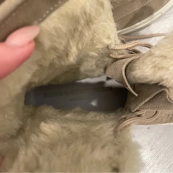 Common Projects Shearling Lace Up Boots