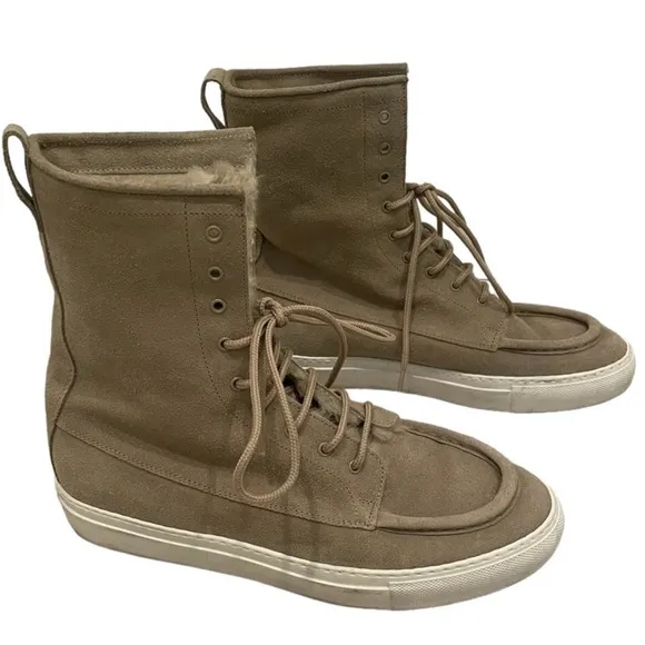 Common Projects Shearling Lace Up Boots