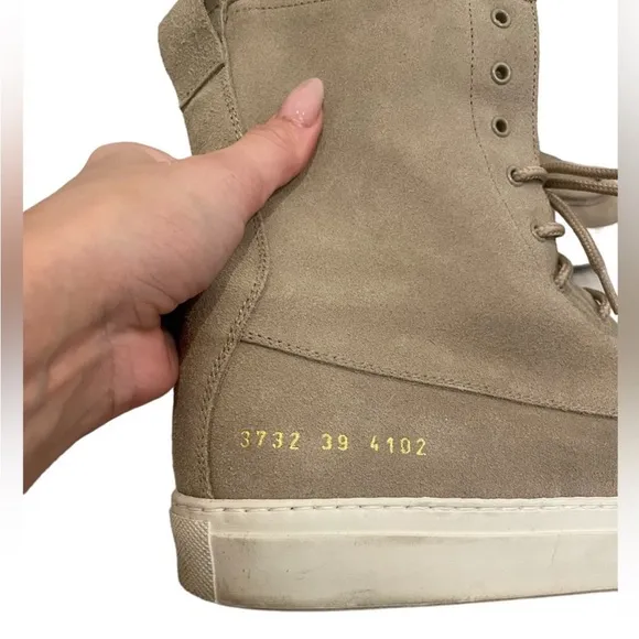 Common Projects Shearling Lace Up Boots