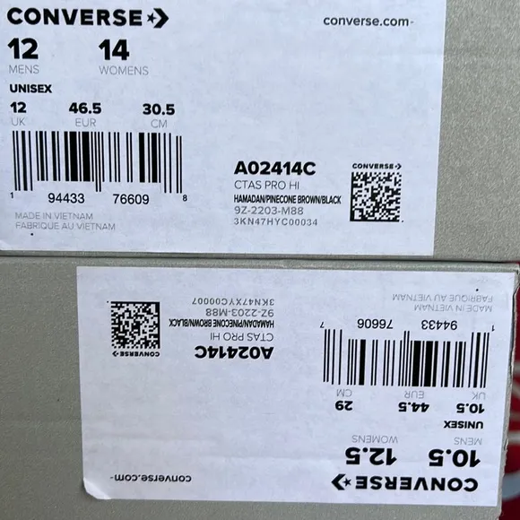 Converse A02414CCTAS PRO HIHAMADAN/PINECONE BROWN/BLACKMen’s sneakers