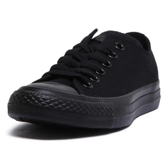 Converse All Black CHUCK TAYLOR All Star Low OX Canvas Shoes Mens 9 New In Box