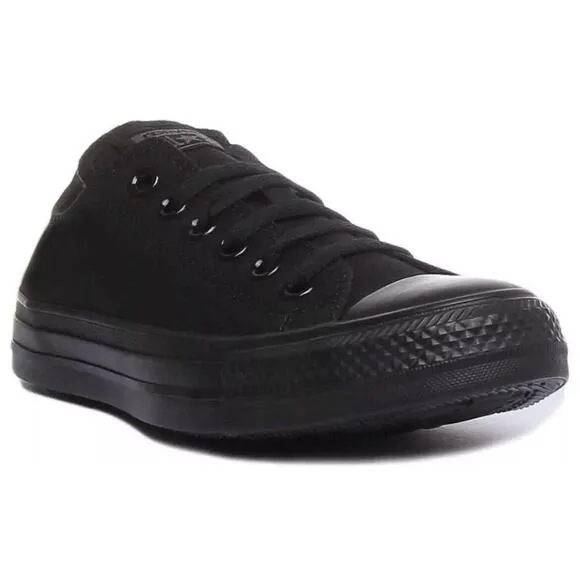 Converse All Black CHUCK TAYLOR All Star Low OX Canvas Shoes Mens 9 New In Box