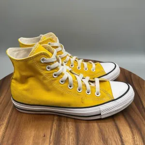 Converse All Star Chuck Taylor Shoes Womens Size 7 Yellow Hi Tops Casual Sneaker