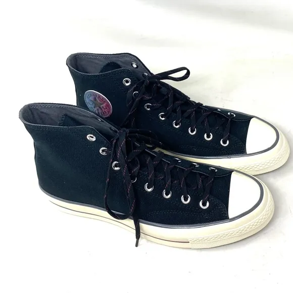 Converse Chuck 70 High Women's Casual Shoes Black Gray Canvas Sneakers A02758C