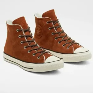 Converse Chuck Taylor All Star HI Cinnamon Egret Sherpa Lined Shoes