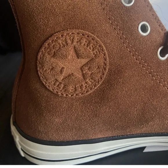 Converse Chuck Taylor All Star HI Cinnamon Egret Sherpa Lined Shoes