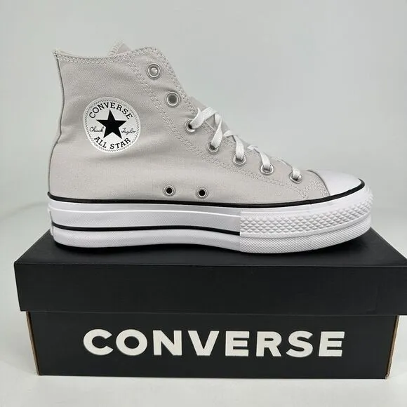 Converse Chuck Taylor All Star Lift Hi Canvas Shoes Women 9 Barely Gray High Top