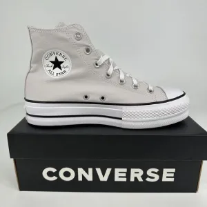 Converse Chuck Taylor All Star Lift Hi Canvas Shoes Women 9 Barely Gray High Top