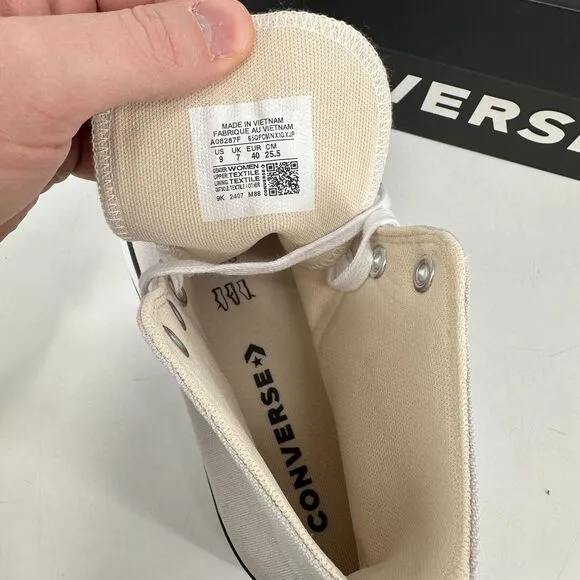 Converse Chuck Taylor All Star Lift Hi Canvas Shoes Women 9 Barely Gray High Top