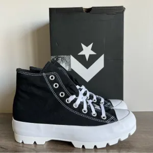 Converse Chuck Taylor All Star Lugged Hi Black Women’s Sneaker Size 9 #B1645