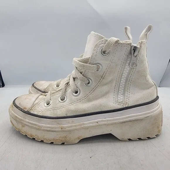 Converse Chuck Taylor All Star Lugged Lift Hi Kids 13 White Sneaker Shoes Casual