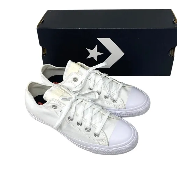 Converse Chuck Taylor Low Top Shoes Skate Canvas White Women's Casual A02175C-WW