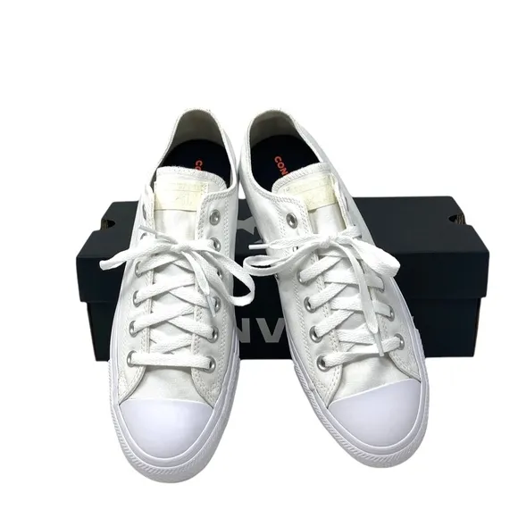 Converse Chuck Taylor Low Top Shoes Skate Canvas White Women's Casual A02175C-WW