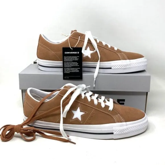 Converse Cons One Star Pro Ox Shoes Men Size Sneakers Suede Mineral Clay A03291C