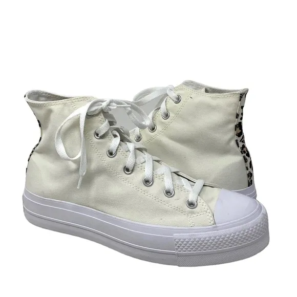 Converse Ctas Lift Platform High Women's Canvas White Shoes Custom 171209C-WWWL