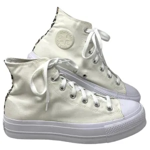 Converse Ctas Lift Platform High Women's Canvas White Shoes Custom 171209C-WWWL