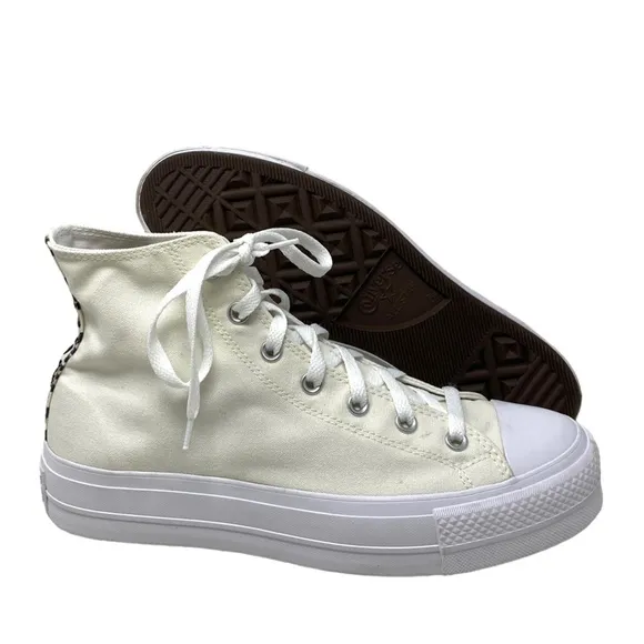 Converse Ctas Lift Platform High Women's Canvas White Shoes Custom 171209C-WWWL