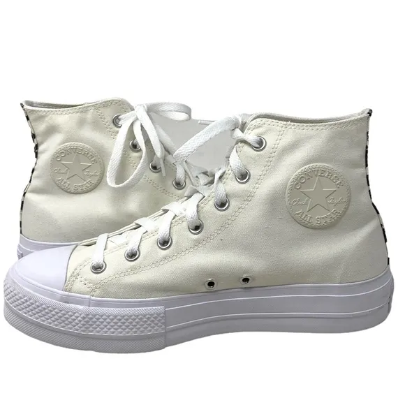 Converse Ctas Lift Platform High Women's Canvas White Shoes Custom 171209C-WWWL