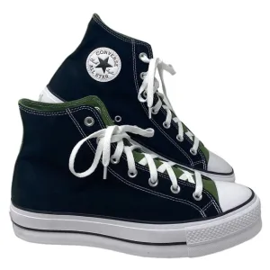 Converse Ctas Lift Platform Shoes Men's Casual Black Canvas Custom 171209C-WBGW