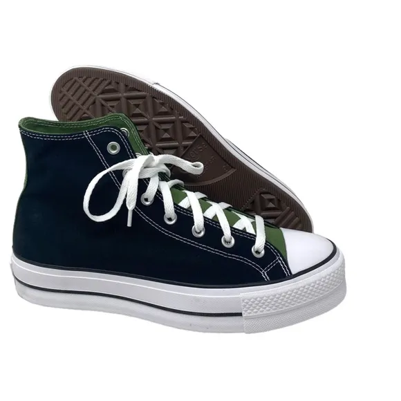 Converse Ctas Lift Platform Shoes Men's Casual Black Canvas Custom 171209C-WBGW