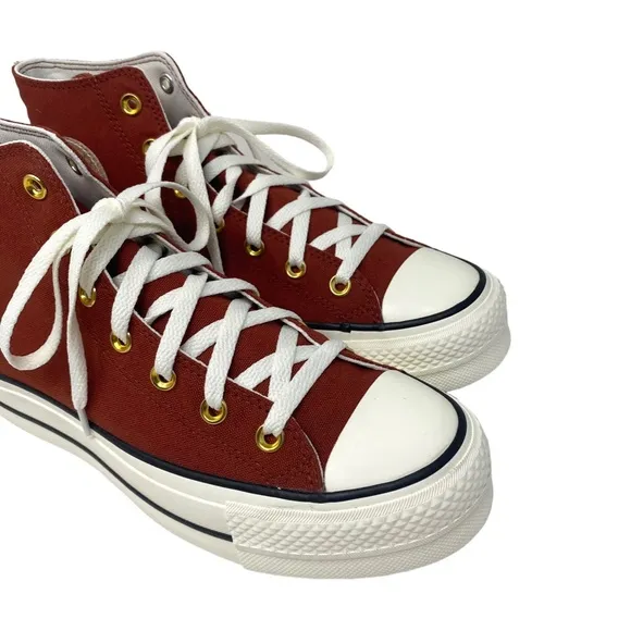 Converse Ctas Lift Platform Shoes Skate Women Brown Canvas Custom 171209C-WBGGS
