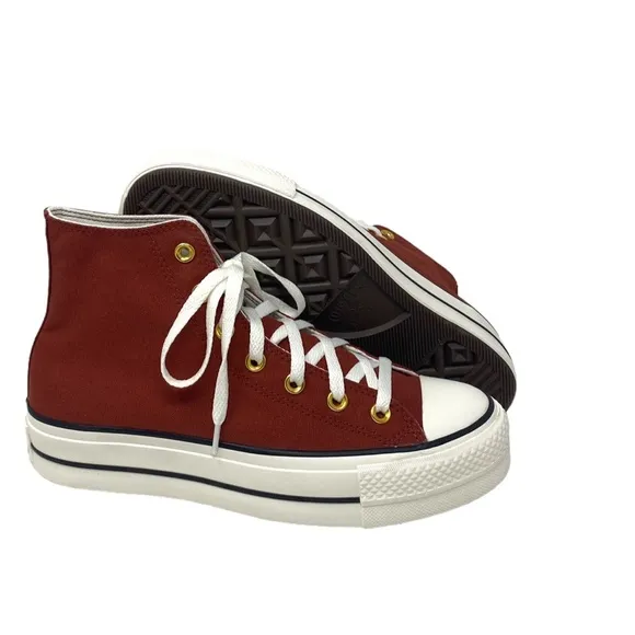 Converse Ctas Lift Platform Shoes Skate Women Brown Canvas Custom 171209C-WBGGS
