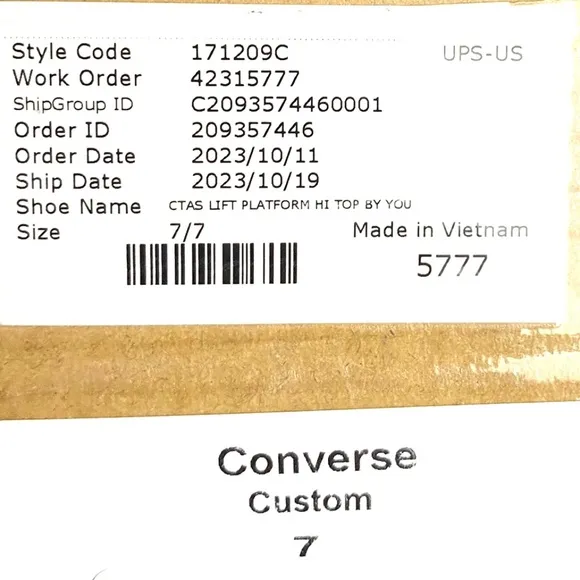 Converse Ctas Lift Platform Shoes Skate Women Brown Canvas Custom 171209C-WBGGS