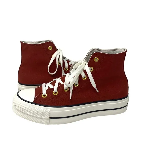 Converse Ctas Lift Platform Shoes Skate Women Brown Canvas Custom 171209C-WBGGS
