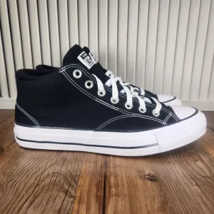 Converse CTAS Malden Street Mid Mens 9.5 Black White Canvas Skate Sneaker Shoes