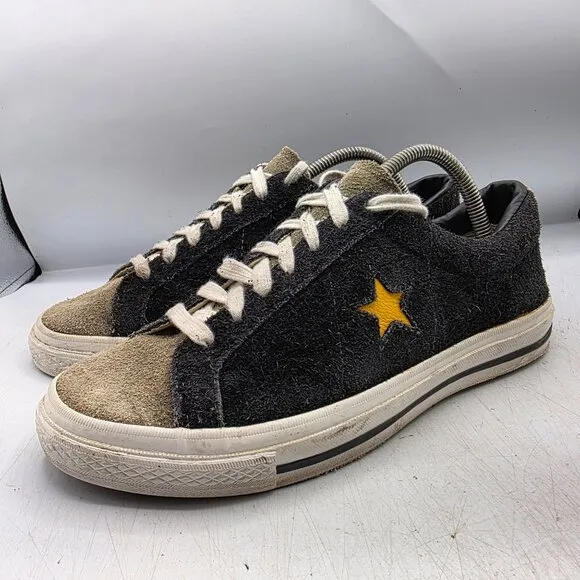 Converse One Star Low Mens Size 8.5 Black Yellow Sneaker Shoes Casual Walking