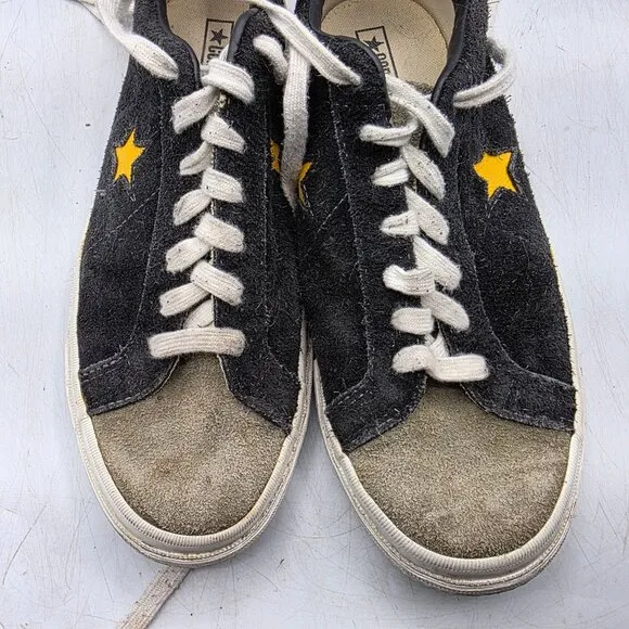 Converse One Star Low Mens Size 8.5 Black Yellow Sneaker Shoes Casual Walking
