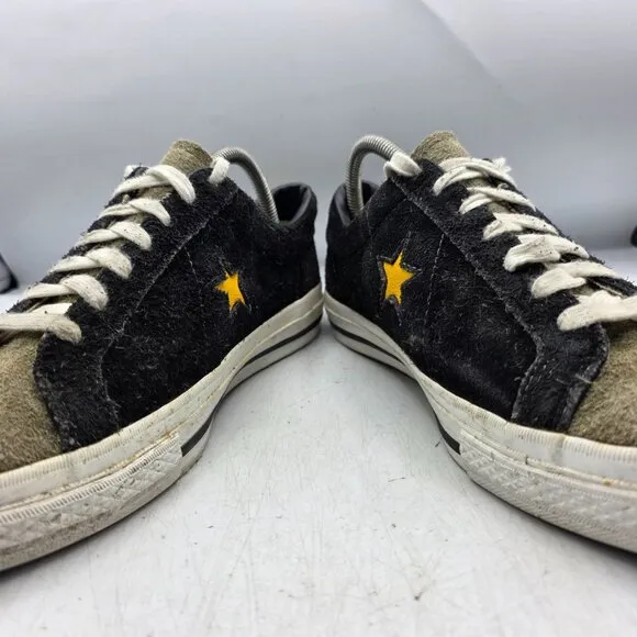 Converse One Star Low Mens Size 8.5 Black Yellow Sneaker Shoes Casual Walking