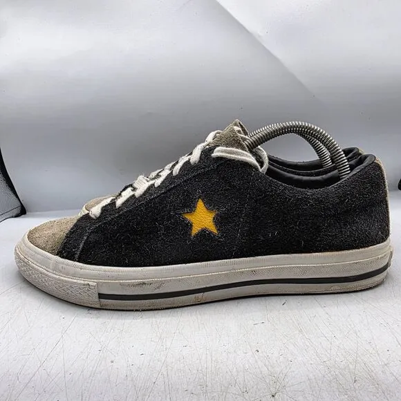 Converse One Star Low Mens Size 8.5 Black Yellow Sneaker Shoes Casual Walking