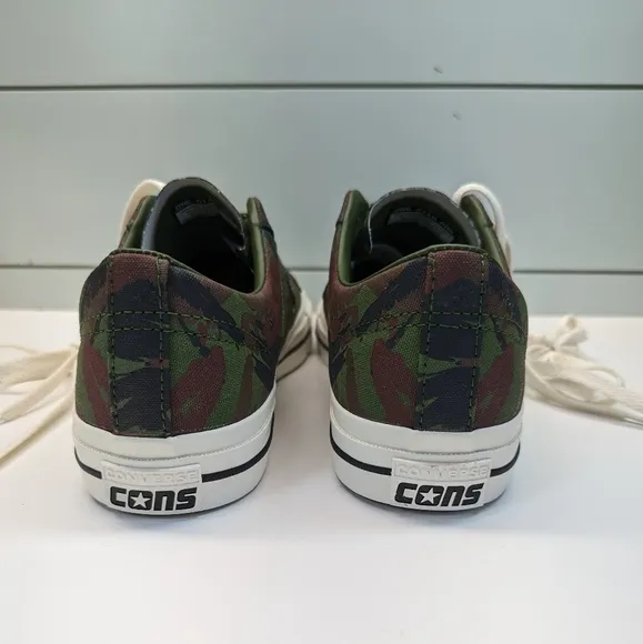 Converse One Star Pro OX Cypress Green Black Egret Camo Canvas Shoes Women's 11