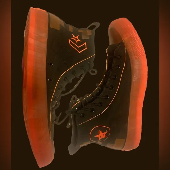 Converse orange and black