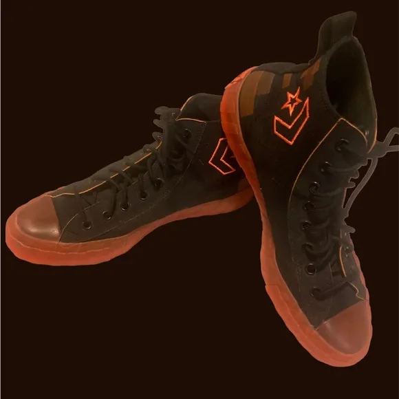 Converse orange and black