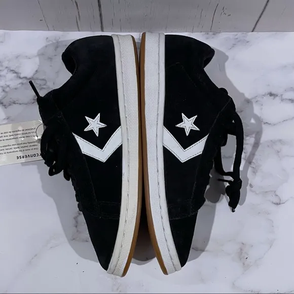 CONVERSE PRO LS OX SHOES Black Suede/ White