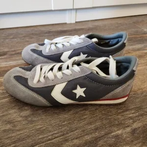 Converse Retro Star Running Shoes mens 6.5 Womens 8  Suede  blue white red