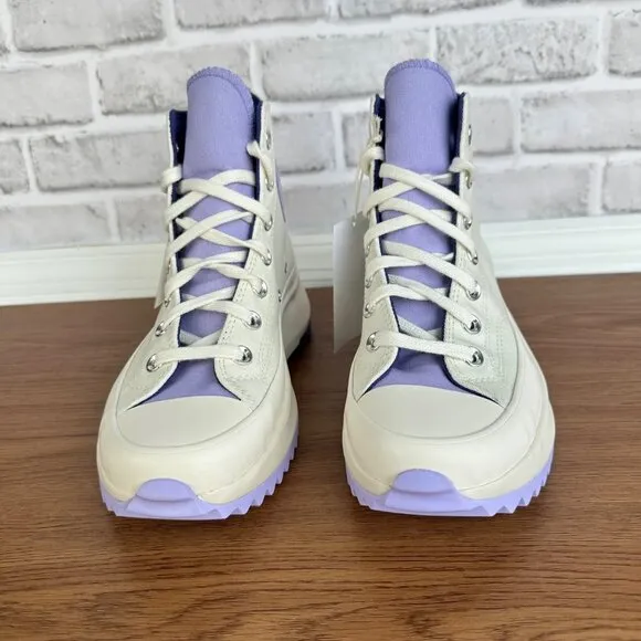 ⭐Converse Run Star Hike Platform Color Pop Sz 7.5 Men Shoes Beige Purple A16188C