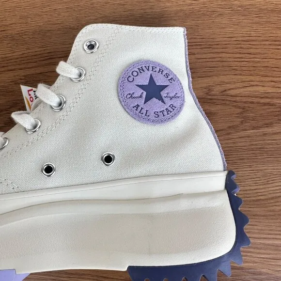 ⭐Converse Run Star Hike Platform Color Pop Sz 7.5 Men Shoes Beige Purple A16188C