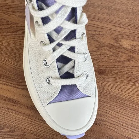 ⭐Converse Run Star Hike Platform Color Pop Sz 7.5 Men Shoes Beige Purple A16188C