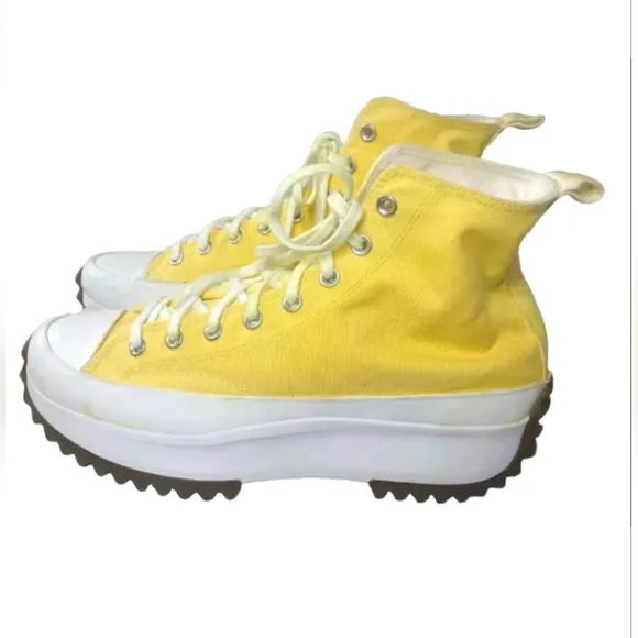 Converse Run Star Hike Platform  High Top Shoes Men's Size 11.5 Yellow