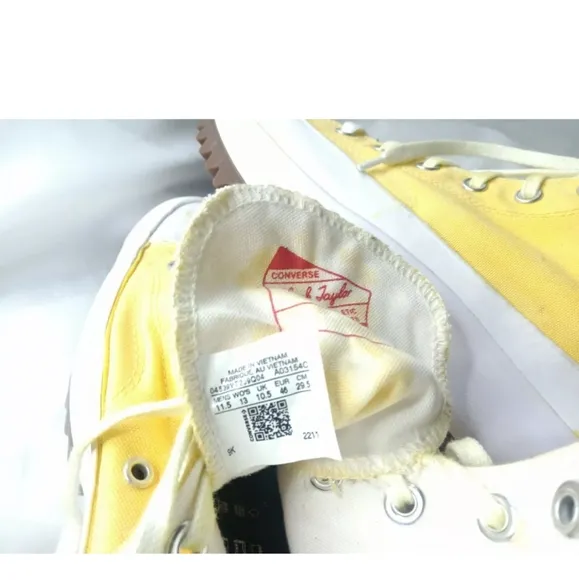 Converse Run Star Hike Platform  High Top Shoes Men's Size 11.5 Yellow