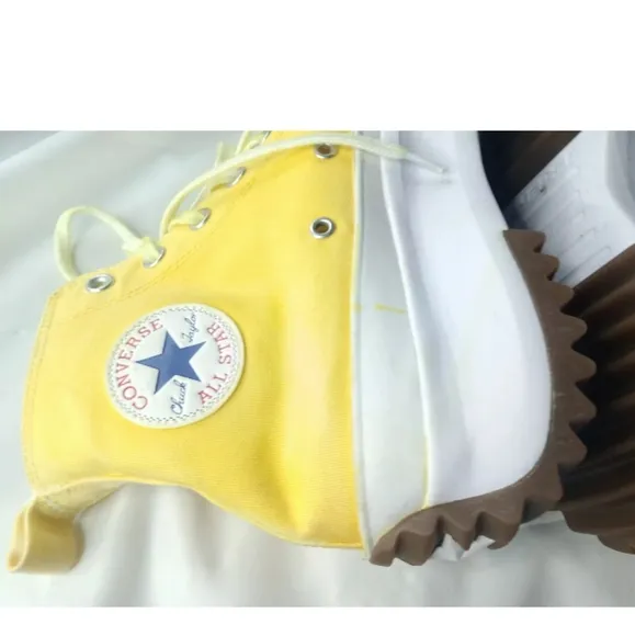 Converse Run Star Hike Platform  High Top Shoes Men's Size 11.5 Yellow