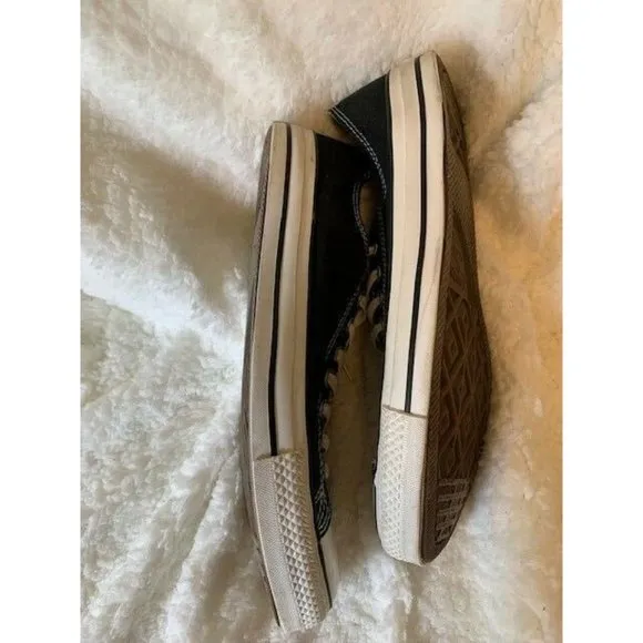 Converse Size 10 Mens All Star Black Sneakers Shoes Low Top Lace Up