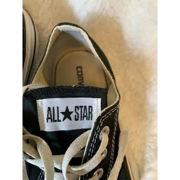 Converse Size 10 Mens All Star Black Sneakers Shoes Low Top Lace Up