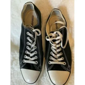 Converse Size 10 Mens All Star Black Sneakers Shoes Low Top Lace Up